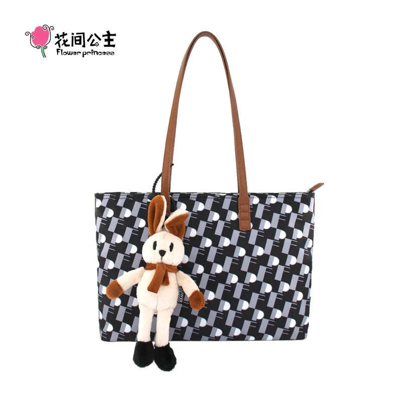Flower Princess Women's Bag Fashion New 2024 Trend Cute Designer Female Handbags Shoulder Large Big Tote Bags for Women