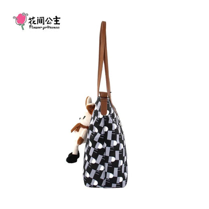 Flower Princess Women's Bag Fashion New 2024 Trend Cute Designer Female Handbags Shoulder Large Big Tote Bags for Women