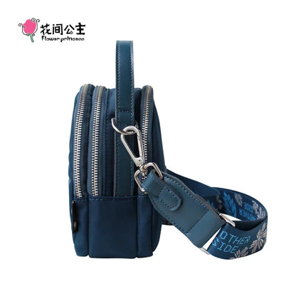 Flower Princess Women's Bag For Phone Original Women Summer Wide Strap Fashion Small Mini Crossbody Shoulder Nylon Cloth Bags