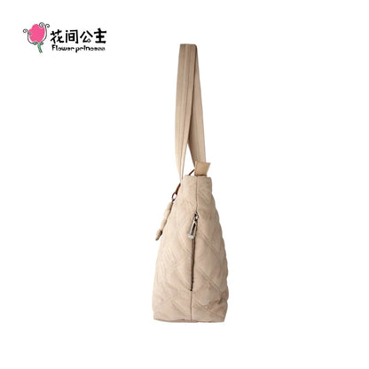 Flower Princess Women's Bag New 2024 Trend Fashion Designer Brand Shoulder Tote Handbag Quilted Female Big Large Bags for Women