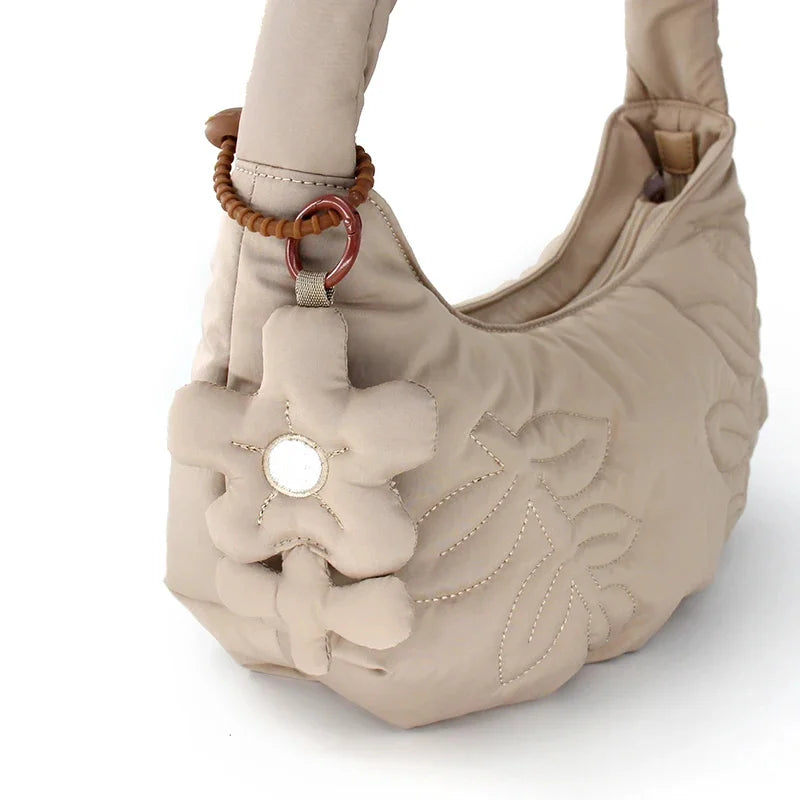 Flower Princess Women's Bag New 2024 Trend Fashion Quilted Underarm Shoulder Strap Handbags Designer Female Small Bags for Women