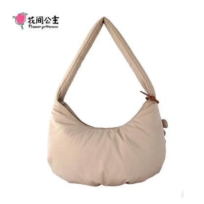 Flower Princess Women's Bag New 2024 Trend Fashion Quilted Underarm Shoulder Strap Handbags Designer Female Small Bags for Women