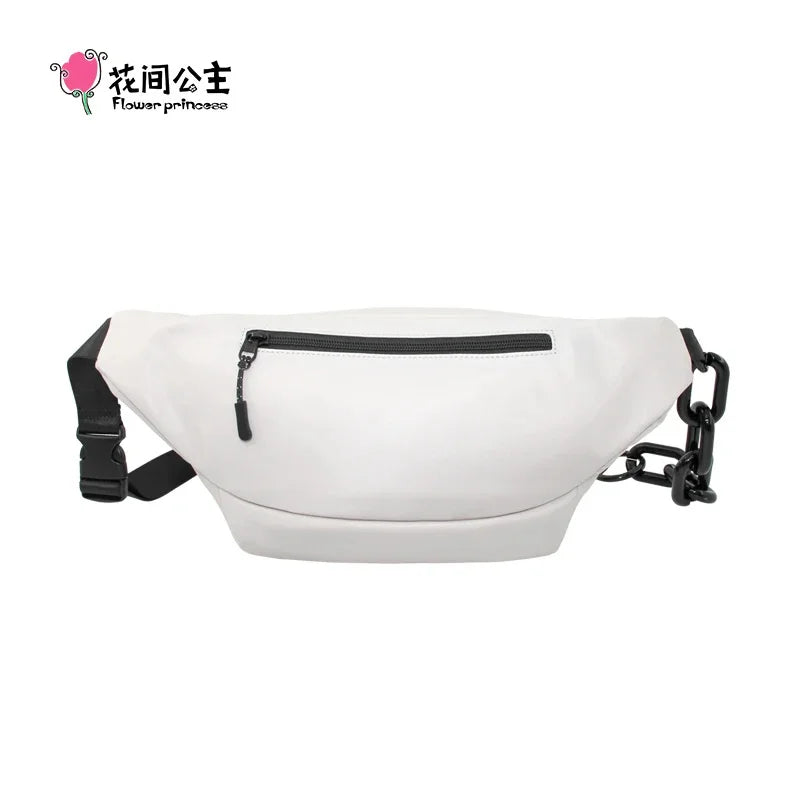 Flower Princess Women's Men's Chest Bag 2024 Trend White Black Original Fashion Dumpling Waist Crossbody Shoulder Bags