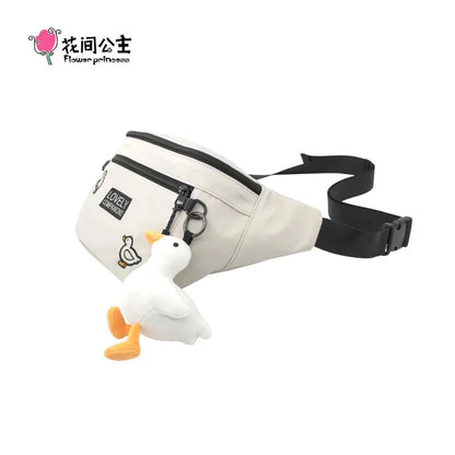 Flower Princess Women's Men's Chest Bag 2024 Trend White Black Original Fashion Dumpling Waist Crossbody Shoulder Bags