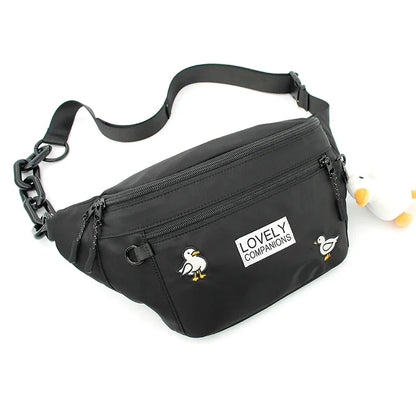 Flower Princess Women's Men's Chest Bag 2024 Trend White Black Original Fashion Dumpling Waist Crossbody Shoulder Bags