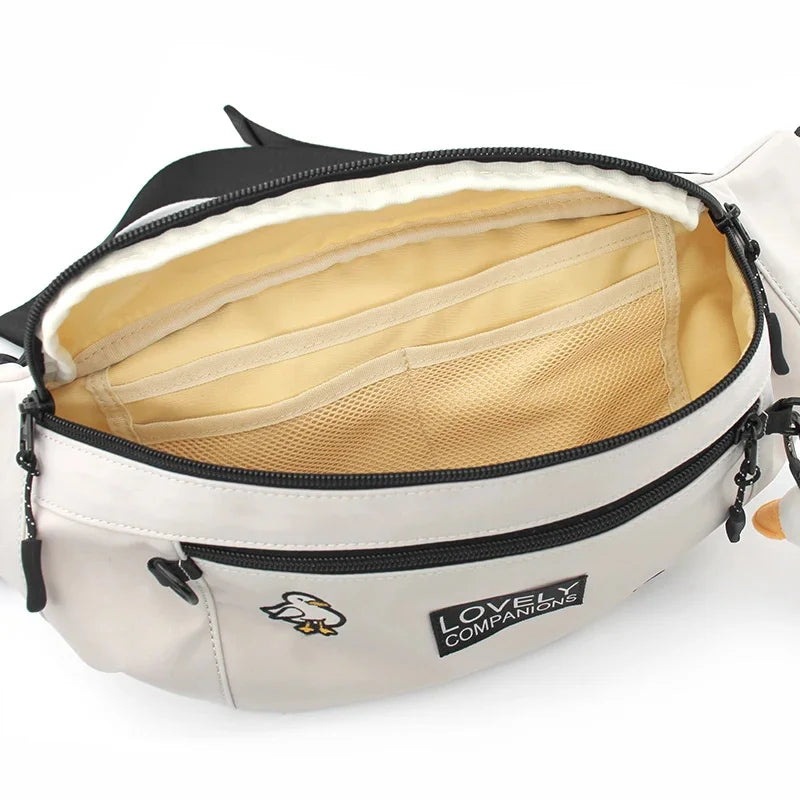 Flower Princess Women's Men's Chest Bag 2024 Trend White Black Original Fashion Dumpling Waist Crossbody Shoulder Bags