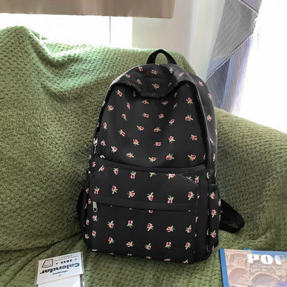 Flower Printing Woman Backpack 2023 New Cute Schoolbag Student Book School Bag For Teenage Girls Boys High Quality Rucksack