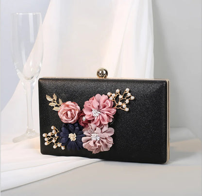Flower dinner clutch bag dress Dazzling Crystal Women Evening Box Clutches Wedding Bridal Minaudiere Handbags and Purses Ladies