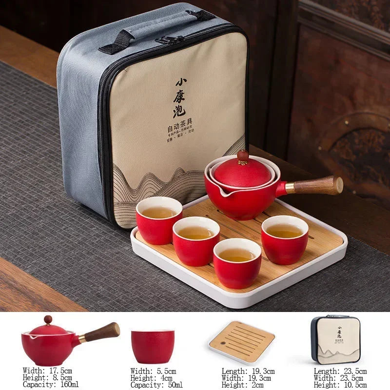 Flowers Exquisite Stone Grinding Shape Tea Set Handmade Tea Pot Cup Set Chinese Tea Ceremony Gift GungFu Tea Cup Teaware Unique