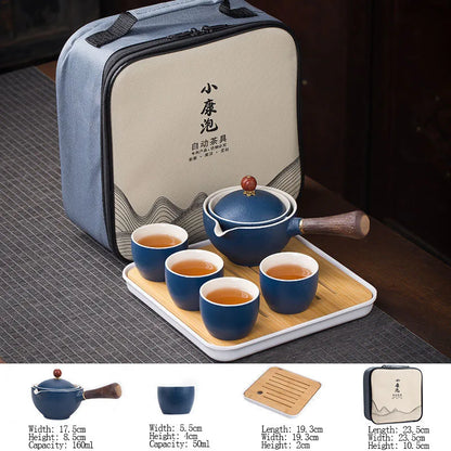 Flowers Exquisite Stone Grinding Shape Tea Set Handmade Tea Pot Cup Set Chinese Tea Ceremony Gift GungFu Tea Cup Teaware Unique