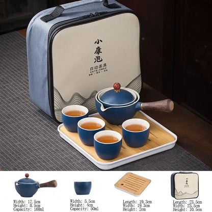 Flowers Exquisite Stone Grinding Shape Tea Set Handmade Tea Pot Cup Set Chinese Tea Ceremony Gift GungFu Tea Cup Teaware Unique