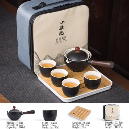 Flowers Exquisite Stone Grinding Shape Tea Set Handmade Tea Pot Cup Set Chinese Tea Ceremony Gift GungFu Tea Cup Teaware Unique