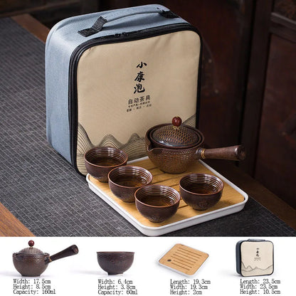 Flowers Exquisite Stone Grinding Shape Tea Set Handmade Tea Pot Cup Set Chinese Tea Ceremony Gift GungFu Tea Cup Teaware Unique