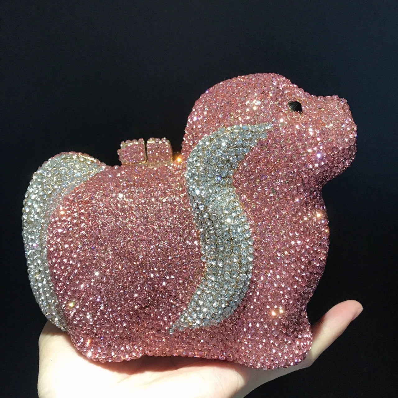 Flying Cocktail Animal Woman Clutch Bag Pink Blue Gold Silver Red Diamond Crystal Evening Purse Wedding Bridal Party Handbag