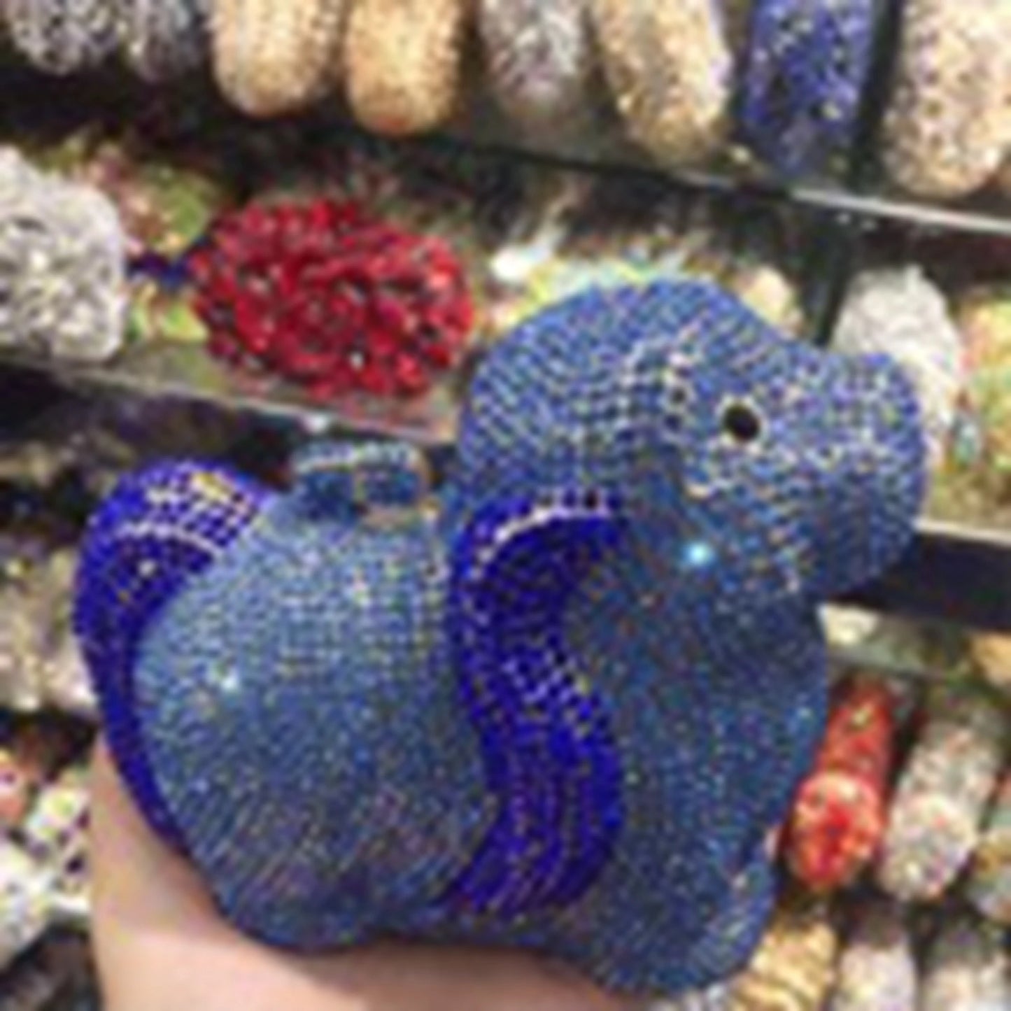 Flying Cocktail Animal Woman Clutch Bag Pink Blue Gold Silver Red Diamond Crystal Evening Purse Wedding Bridal Party Handbag