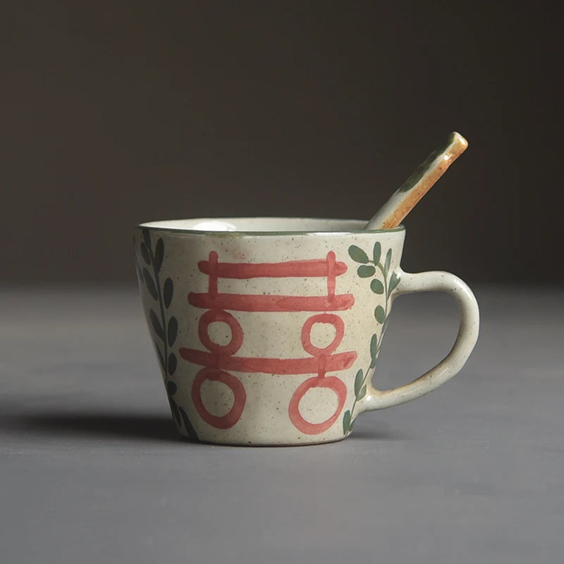 Foam at the beginning of the jingdezhen ceramic handmade coffee cup clay double mark cup for a cup of milk cup couples