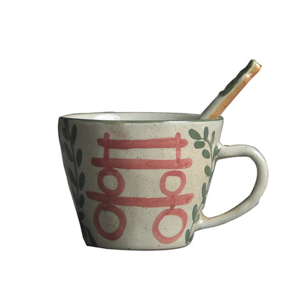 Foam at the beginning of the jingdezhen ceramic handmade coffee cup clay double mark cup for a cup of milk cup couples