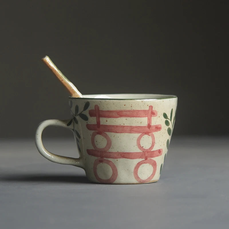 Foam at the beginning of the jingdezhen ceramic handmade coffee cup clay double mark cup for a cup of milk cup couples