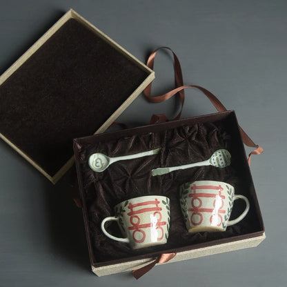 Foam at the beginning of the jingdezhen ceramic handmade coffee cup clay double mark cup for a cup of milk cup couples