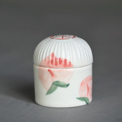 Foam at the beginning of the jingdezhen ceramic small household travel carry portable wake POTS of tea caddy storehouse