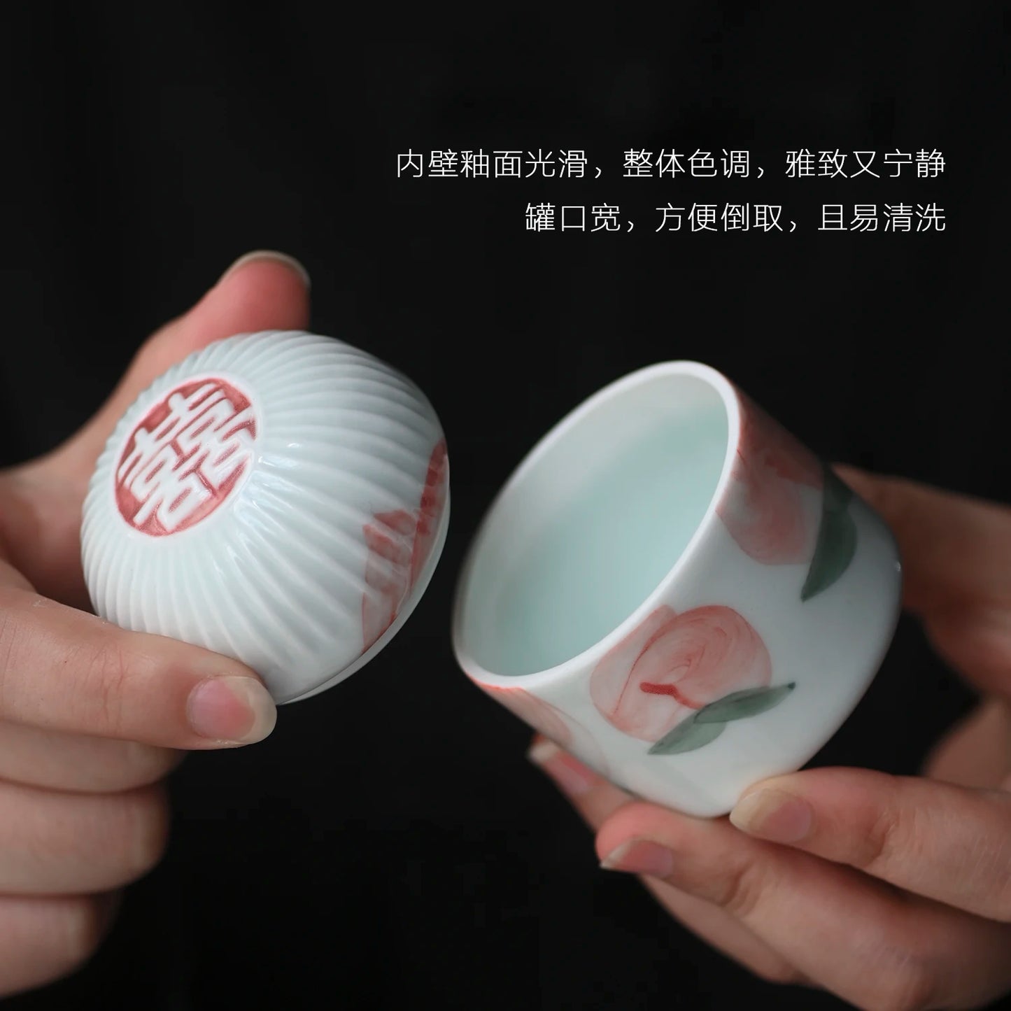Foam at the beginning of the jingdezhen ceramic small household travel carry portable wake POTS of tea caddy storehouse