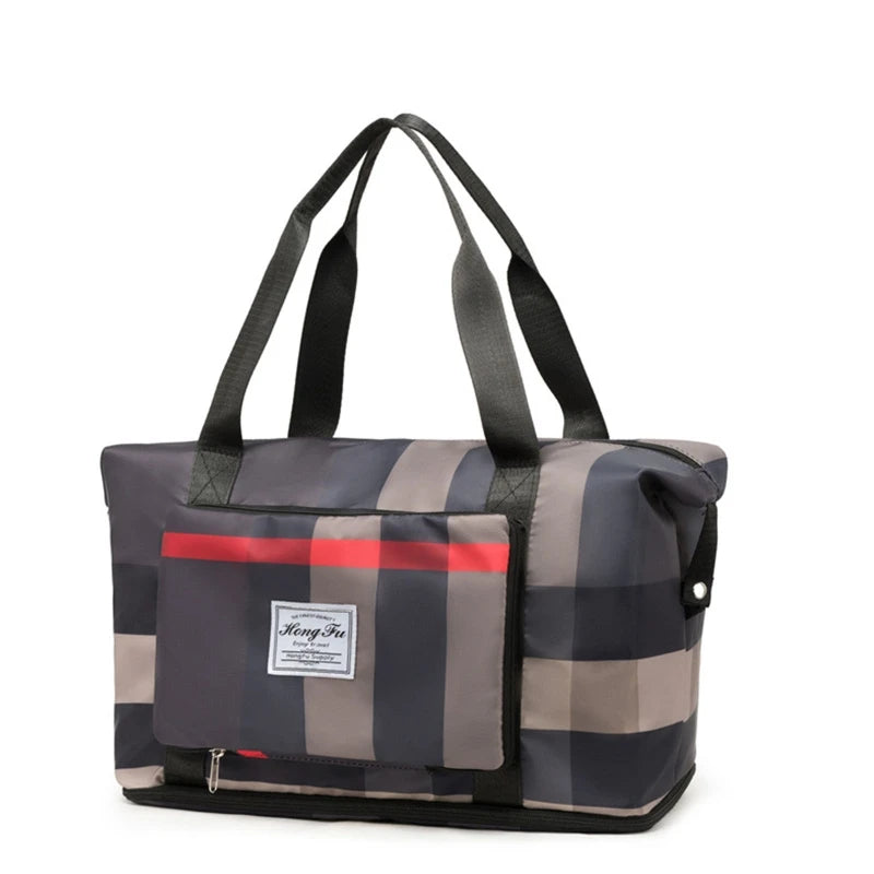 Foldable Dry Wet Separation Sport Shoulder Bags with Shoes Compartmen Gym Tote