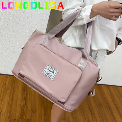 Foldable Large Capacity Women Gym Bags Shoulder Bag Women Training Travel Handle Handbag Yoga Sport Laptop Tote Sac Women