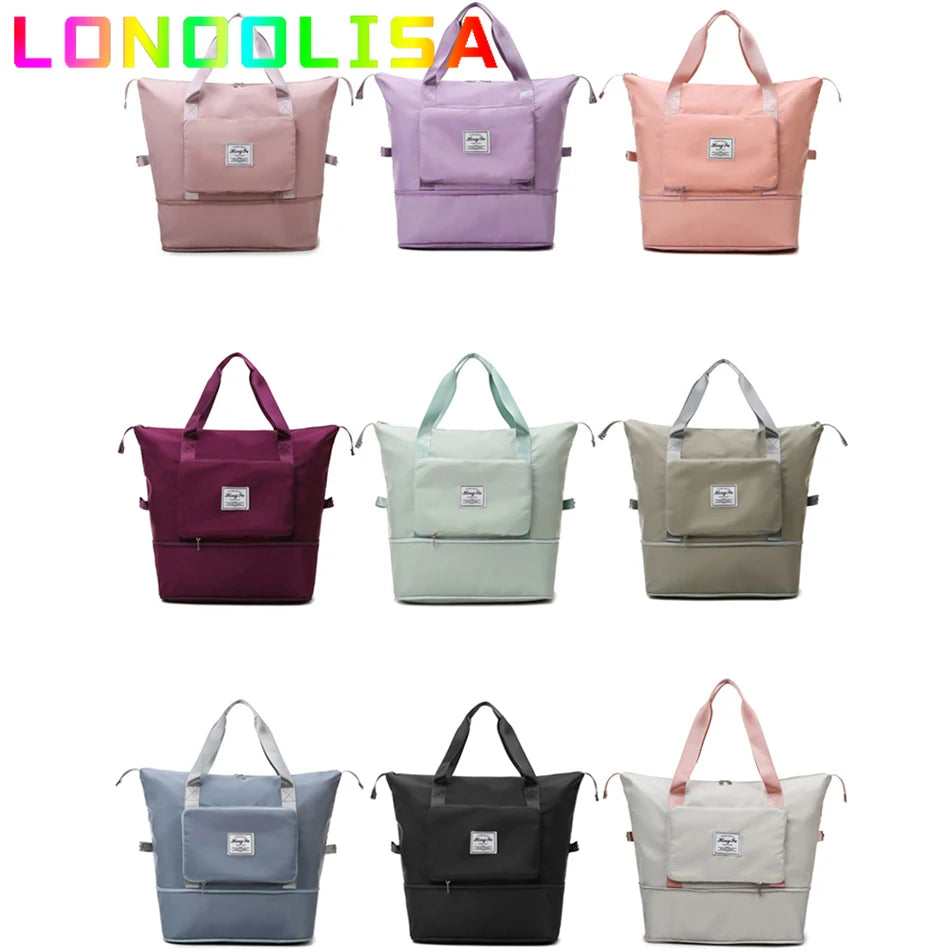 Foldable Large Capacity Women Gym Bags Shoulder Bag Women Training Travel Handle Handbag Yoga Sport Laptop Tote Sac Women