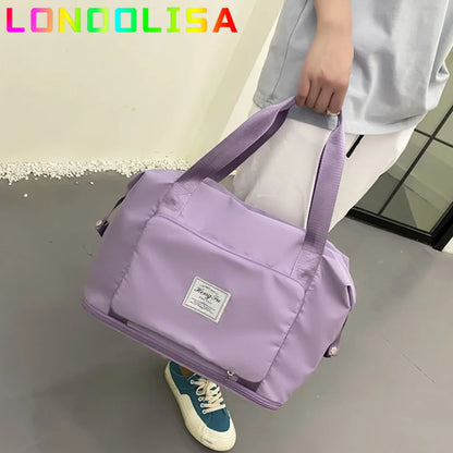 Foldable Large Capacity Women Gym Bags Shoulder Bag Women Training Travel Handle Handbag Yoga Sport Laptop Tote Sac Women
