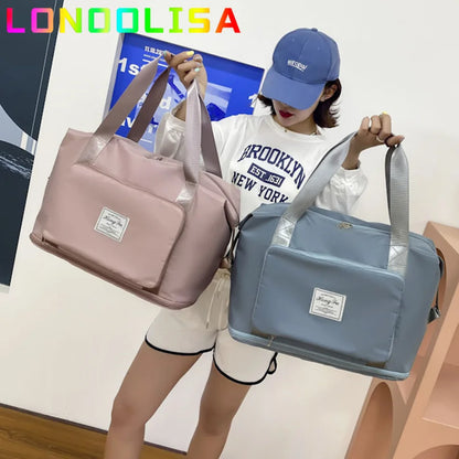 Foldable Large Capacity Women Gym Bags Shoulder Bag Women Training Travel Handle Handbag Yoga Sport Laptop Tote Sac Women