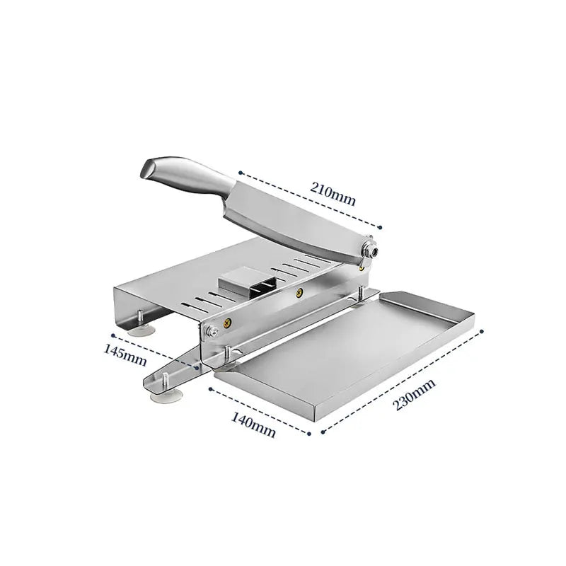 Food Cutter Slicing Machine Stainless Steel Beef Bacon Fish Household Cutting Machine Adjustable Slice Thickness Kitchen Tool
