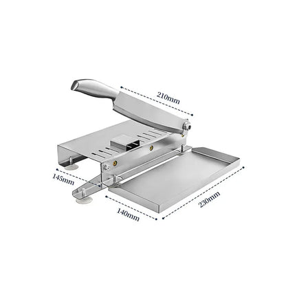 Food Cutter Slicing Machine Stainless Steel Beef Bacon Fish Household Cutting Machine Adjustable Slice Thickness Kitchen Tool