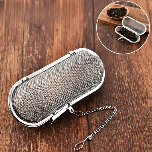 Food Slag Filter Stainless Steel Tea Leek Soup Material Slag Bag Oval Teapot Tea Filter