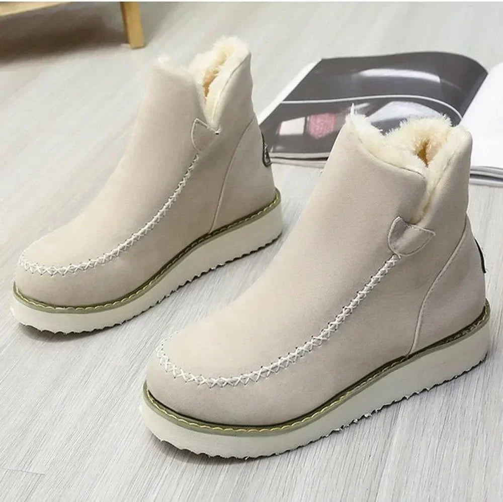 Footwear On Warm Female New Color Casual Snow Plush Womens Lightweight Boots Slip Winter Solid Waterpoor Shoes Ankle Boots