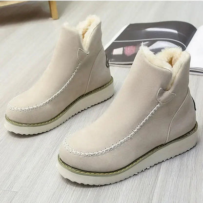 Footwear On Warm Female New Color Casual Snow Plush Womens Lightweight Boots Slip Winter Solid Waterpoor Shoes Ankle Boots