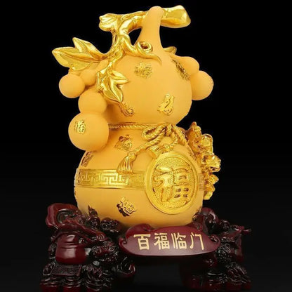 Fortune Gold Gourd Ornaments Fortune and Gourd Home Living Room Wine Bedroom Decorations Figurines Gifts