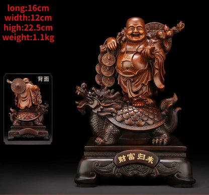 Fortune Maitreya Buddha Ornaments Living Room Wine Cooler Belly Smiling Buddha Office Decor House Craft Gifts