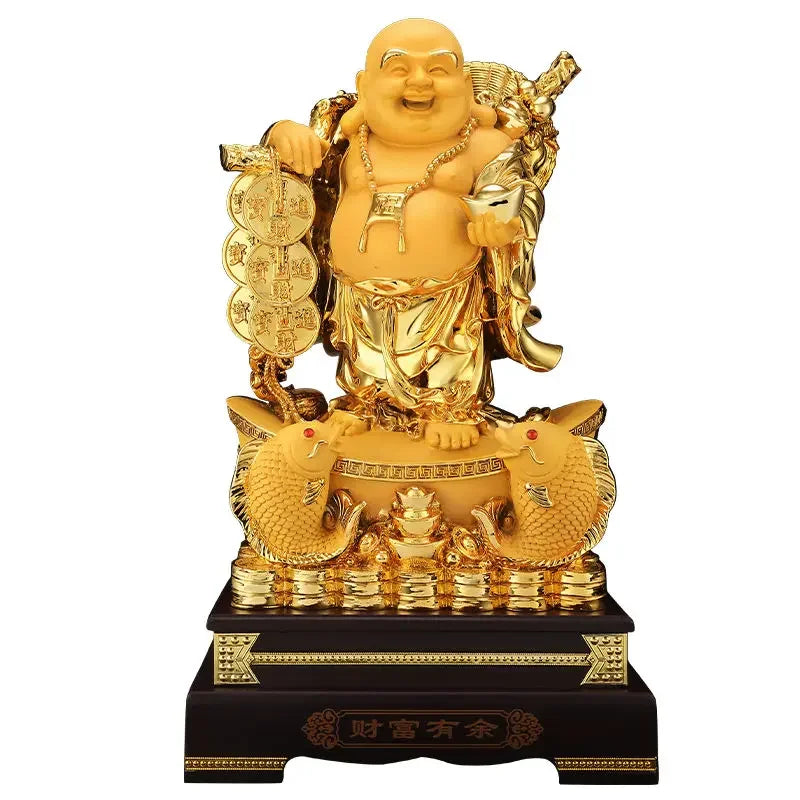 Fortune Maitreya Buddha Ornaments Living Room Wine Cooler Belly Smiling Buddha Office Decor House Craft Gifts
