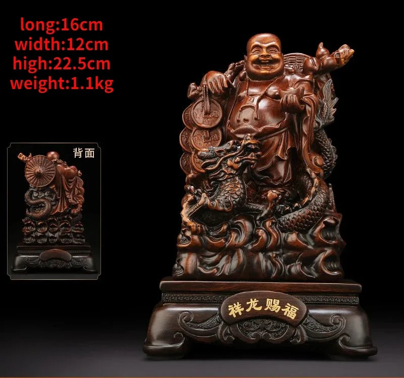 Fortune Maitreya Buddha Ornaments Living Room Wine Cooler Belly Smiling Buddha Office Decor House Craft Gifts