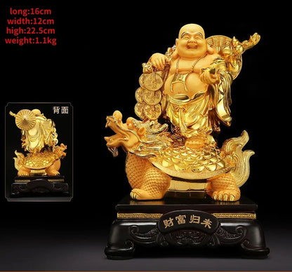 Fortune Maitreya Buddha Ornaments Living Room Wine Cooler Belly Smiling Buddha Office Decor House Craft Gifts