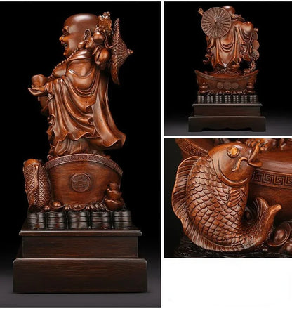 Fortune Maitreya Buddha Ornaments Living Room Wine Cooler Belly Smiling Buddha Office Decor House Craft Gifts
