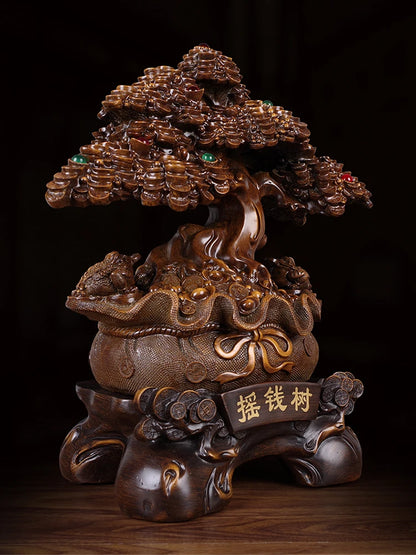 Fortune Tree Ornaments Lucky Money Tree Give Gifts Living Room Front Desk Store Cash Register Decoration Opening Gifts
