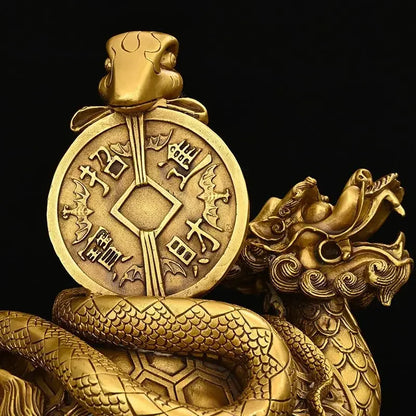Four Spirit Animals Turtle Snake Full Copper Home Store Decoration Xuanwu Ornaments Turtle Home Sculptures
