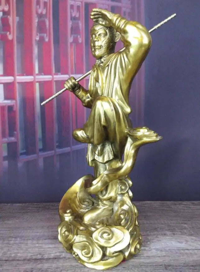 Free SHIPPING Beautiful mythical character Monkey King Bronze Metal Copper Statue 3 sizes