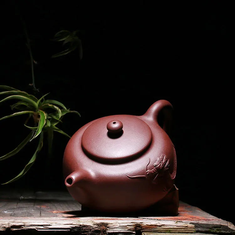 Free Shipping 320ML New Arrival Swimming Dragon Purple Clay Teapot Yixing Handmade High Grade Kung Fu Zisha Tea Pot Gift BOX