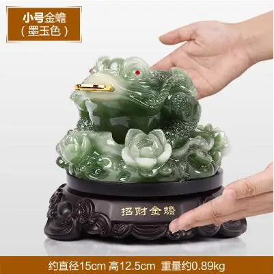 Free Shipping Fengshui  golden toad furnishing articles Lucky three feet toads Statue home decor gifts household decoration