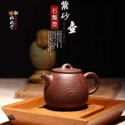 Free Shipping Yixing purple clay Teapot bargain price High Stone scoop pot teapot Author: Zhou ting 160ml Chinese Zisha Tea Pots