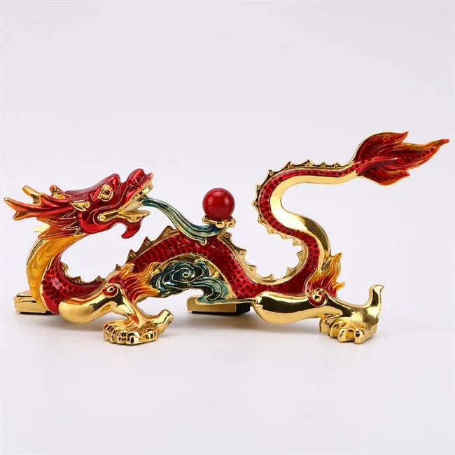 Free ship HOME OFFICE Company SHOP CAR Efficacious Money Drawing thriving business Lucky Royal Dragon FENG SHUI brass statue