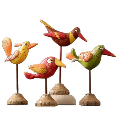 Free shipping Nordic Iron art American resin bird  decorative resin living room room wine cabinet TV cabinet crafts statue Luck