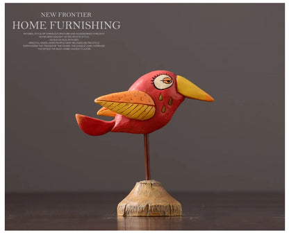 Free shipping Nordic Iron art American resin bird  decorative resin living room room wine cabinet TV cabinet crafts statue Luck